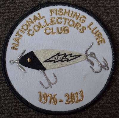 National Fishing Lure Collector Club Patch - 1976-2013 - White